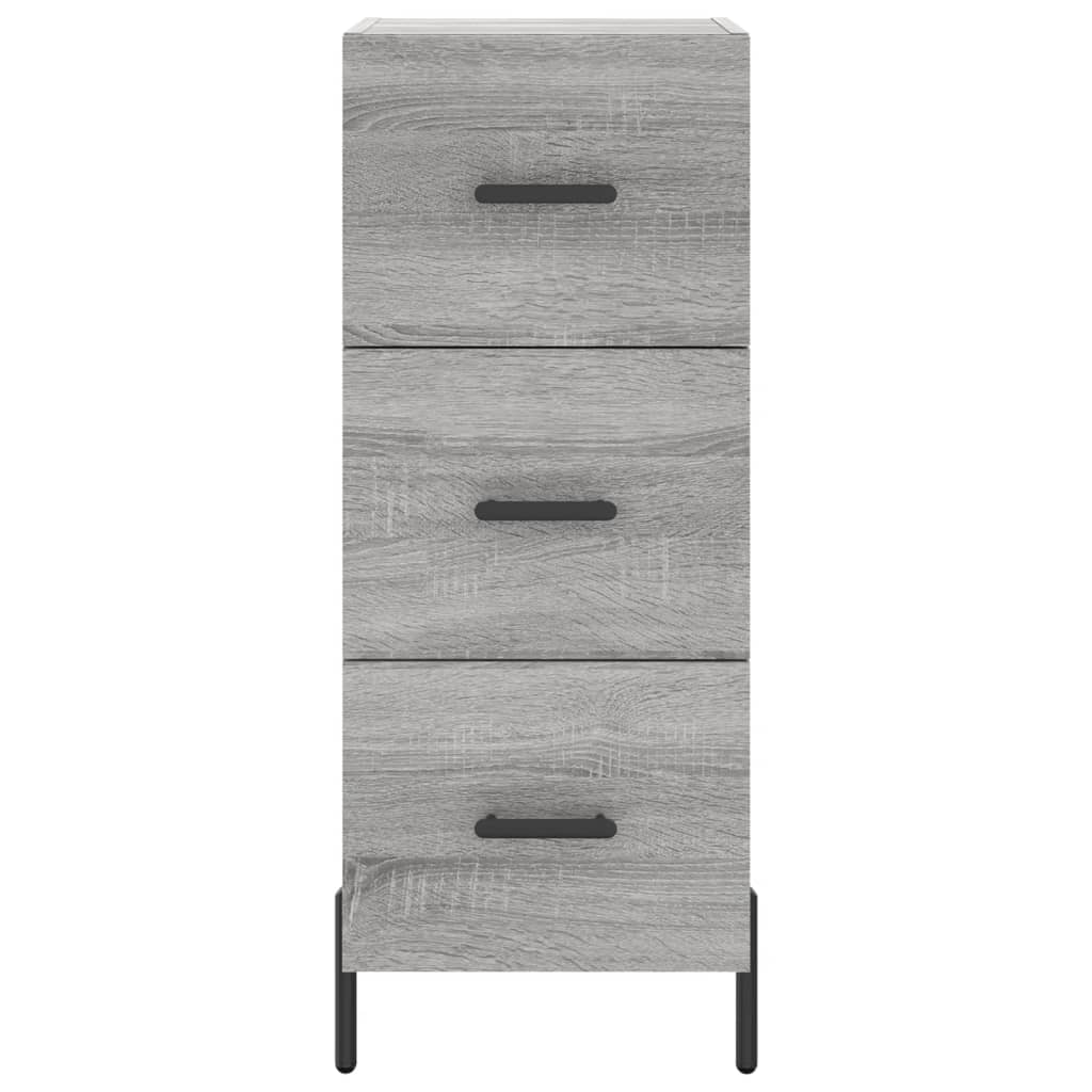 Sonoma hohes Sideboard grau 34,5x34x180 cm Holzwerkstoff