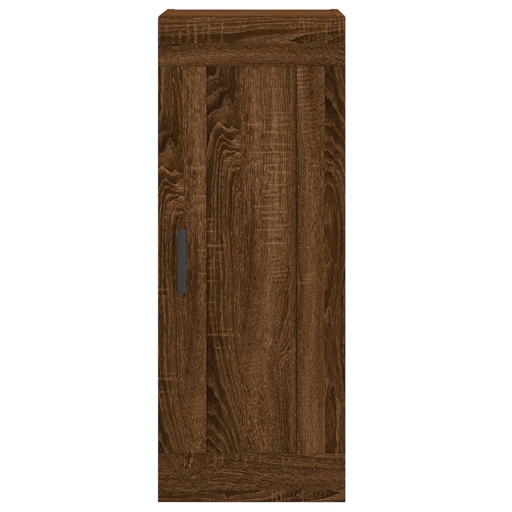 Buffet haut Chêne marron 34,5x34x180 cm Bois d'ingénierie