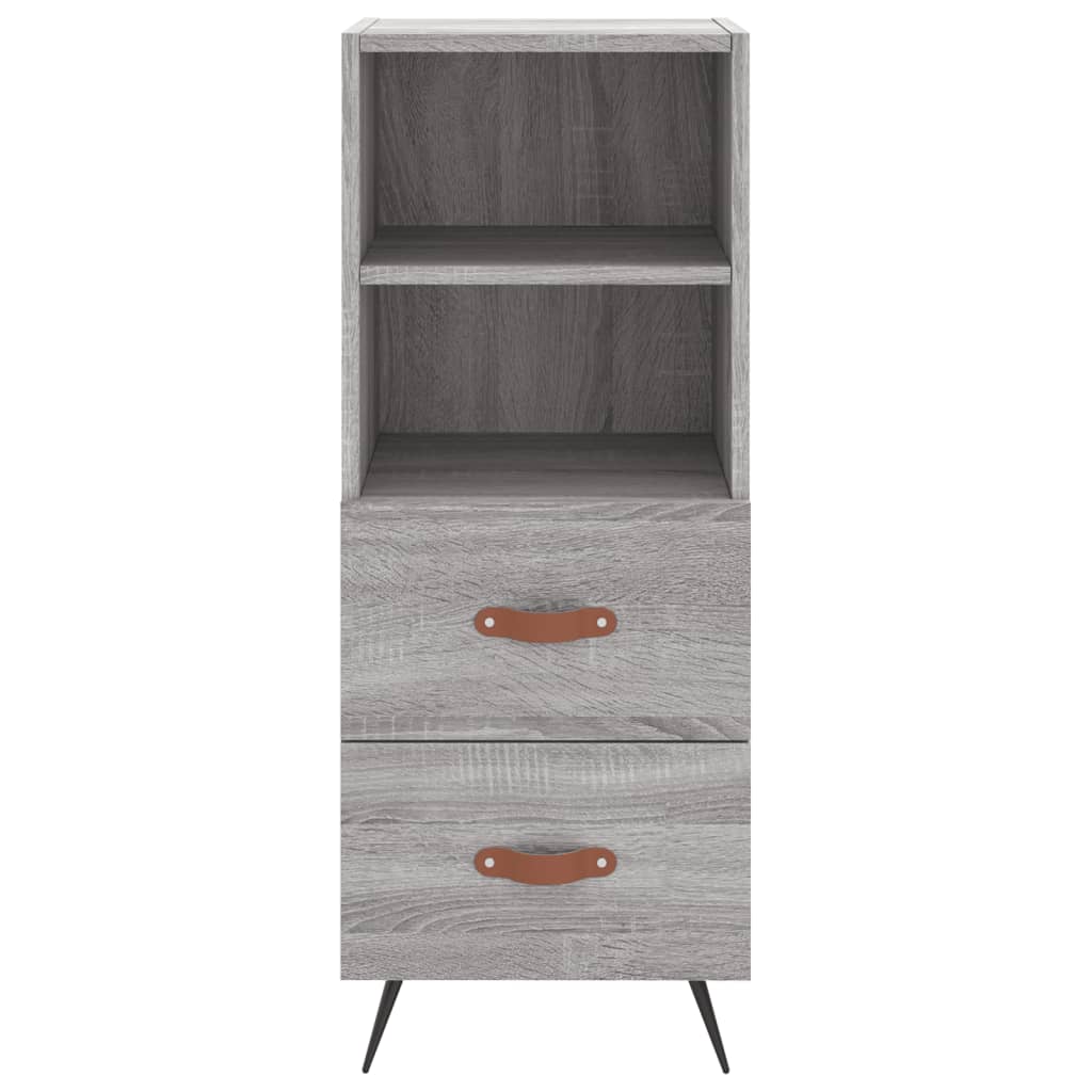 Buffet haut Sonoma gris 34,5x34x180 cm Bois d'ingénierie