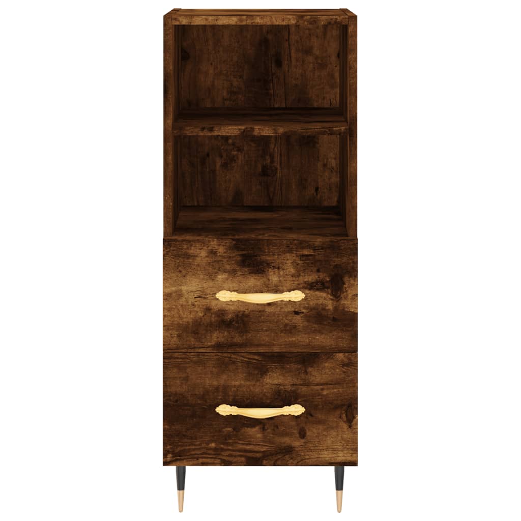 Hohes Sideboard Räuchereiche 34,5x34x180 cm Holzwerkstoff