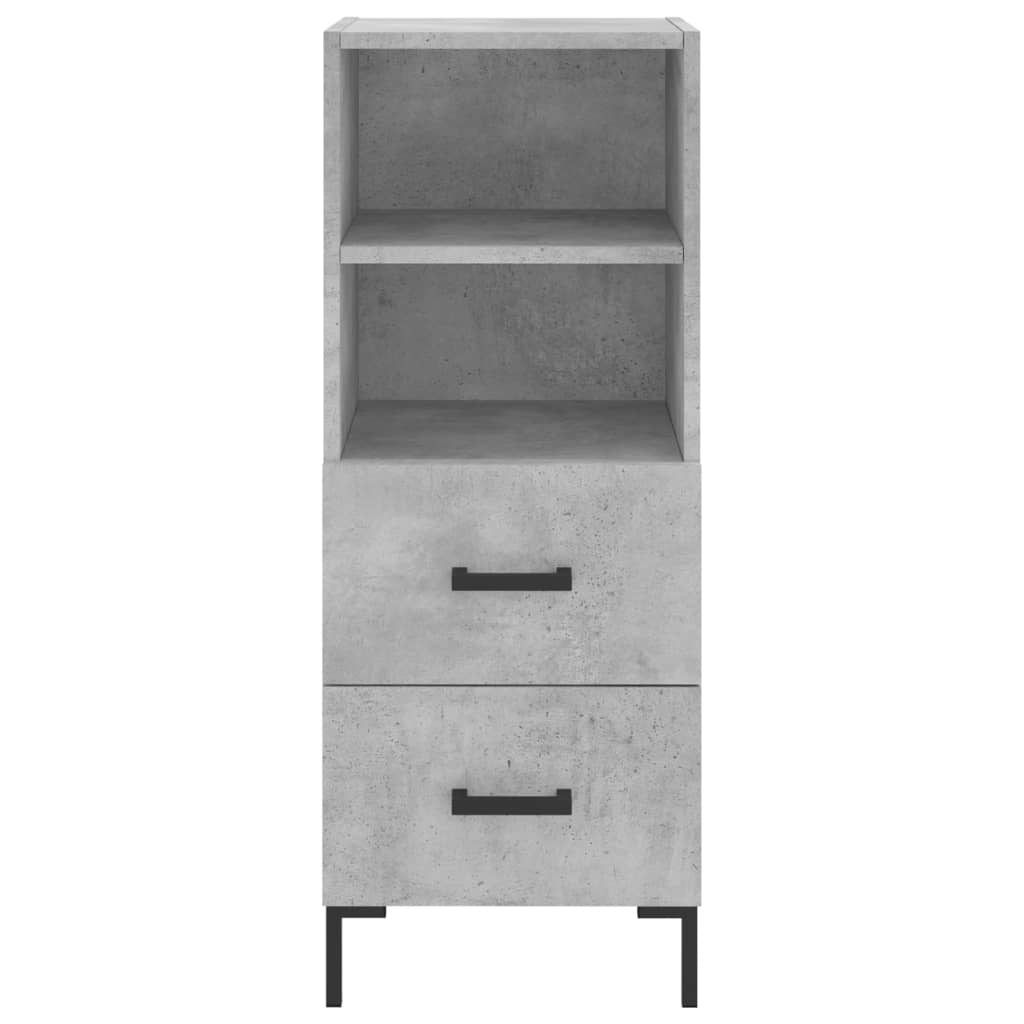 High sideboard Concrete gray 34.5x34x180 cm Engineered wood