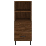 Buffet haut Chêne marron 34,5x34x180 cm Bois d'ingénierie