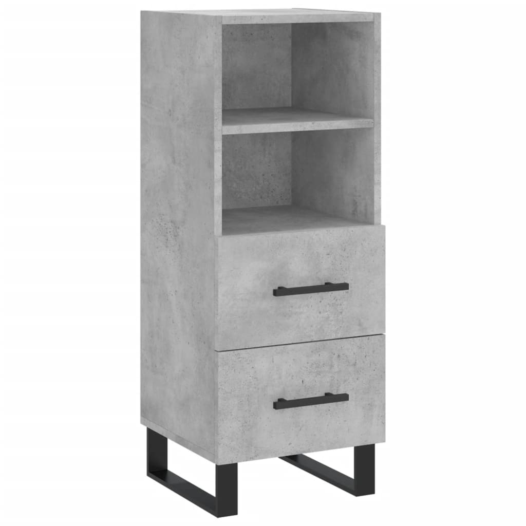 High sideboard Concrete gray 34.5x34x180 cm Engineered wood