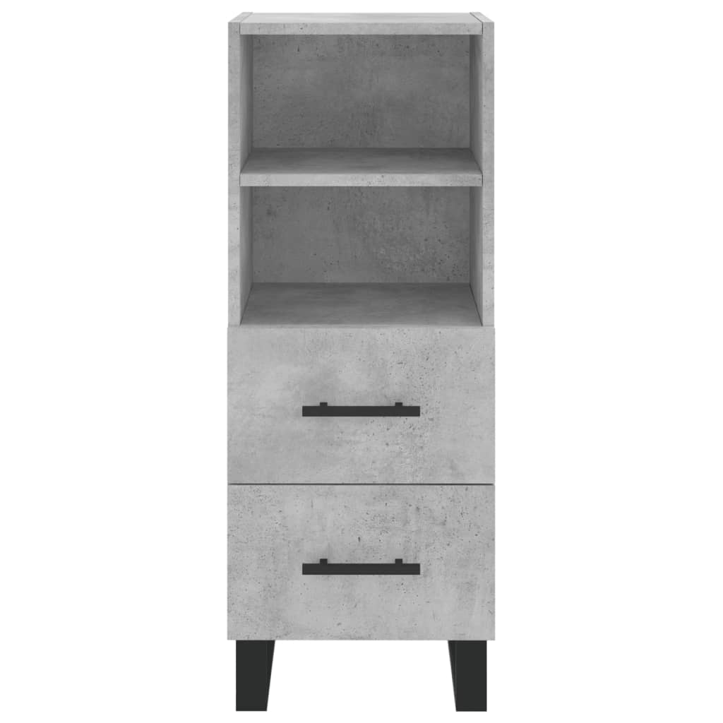 High sideboard Concrete gray 34.5x34x180 cm Engineered wood