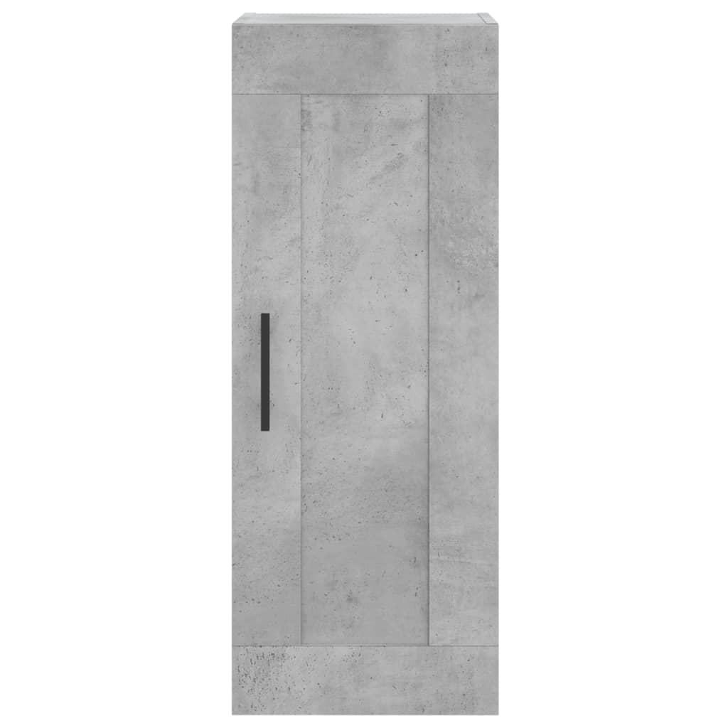 Buffet haut Gris béton 34,5x34x180 cm Bois d'ingénierie