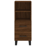 Buffet haut Chêne marron 34,5x34x180 cm Bois d'ingénierie