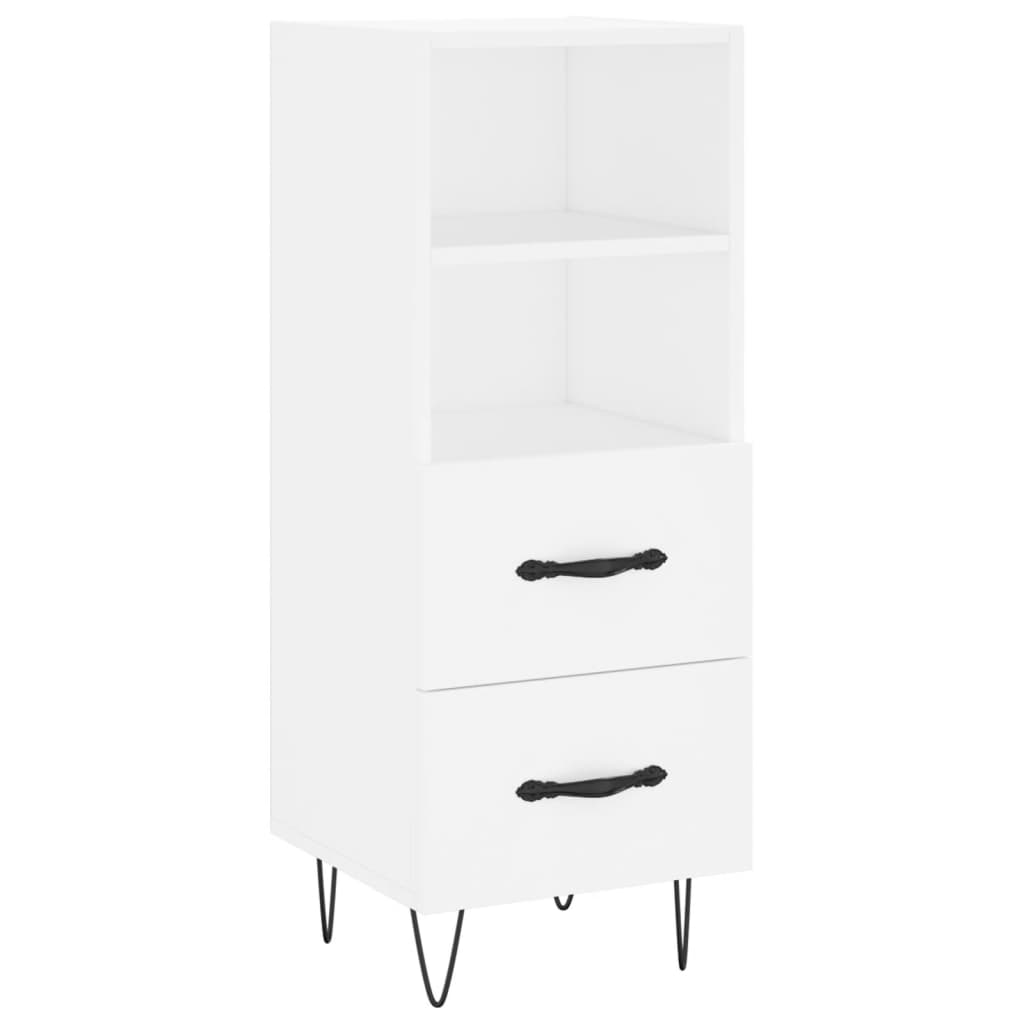 High sideboard White 34.5x34x180 cm Engineered wood