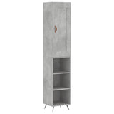 High sideboard Concrete gray 34.5x34x180 cm Engineered wood