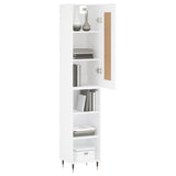 High sideboard White 34.5x34x180 cm Engineered wood