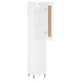 High sideboard White 34.5x34x180 cm Engineered wood