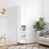 High sideboard White 34.5x34x180 cm Engineered wood