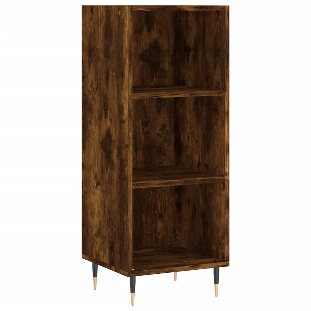 Hohes Sideboard Räuchereiche 34,5x34x180 cm Holzwerkstoff