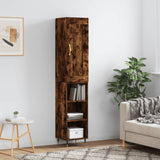 Hohes Sideboard Räuchereiche 34,5x34x180 cm Holzwerkstoff