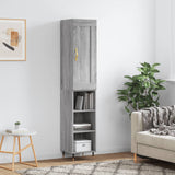 Buffet haut Sonoma gris 34,5x34x180 cm Bois d'ingénierie