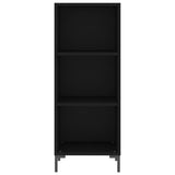 High sideboard Black 34.5x34x180 cm Engineered wood