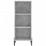 High sideboard Concrete gray 34.5x34x180 cm Engineered wood