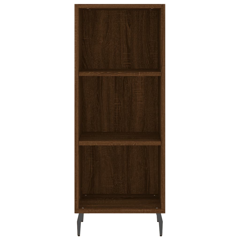 Buffet haut Chêne marron 34,5x34x180 cm Bois d'ingénierie