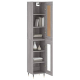 Buffet haut Sonoma gris 34,5x34x180 cm Bois d'ingénierie