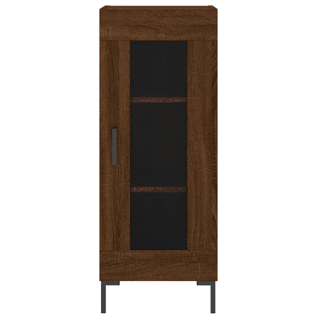 Buffet haut Chêne marron 34,5x34x180 cm Bois d'ingénierie