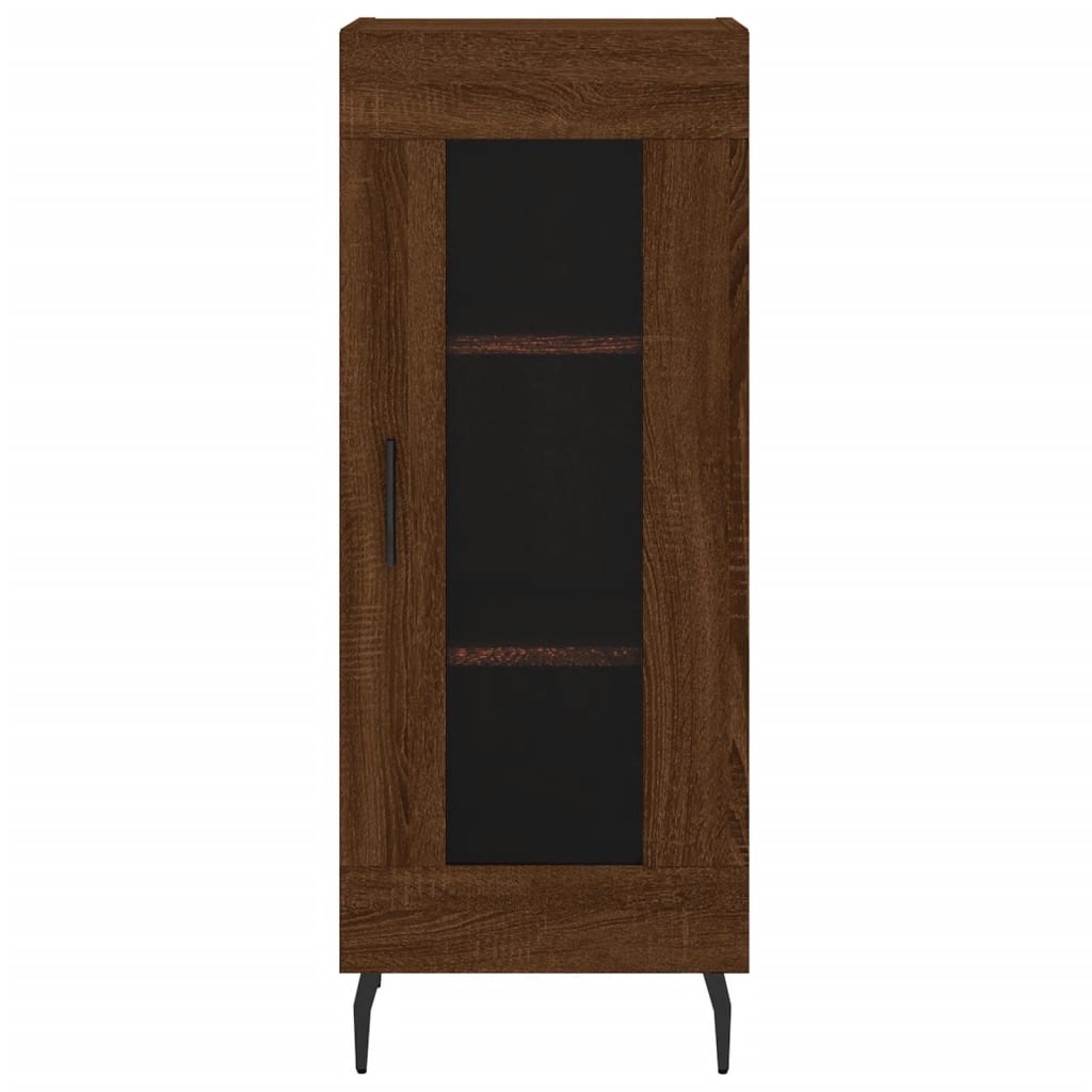 Buffet haut Chêne marron 34,5x34x180 cm Bois d'ingénierie