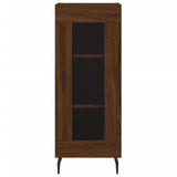 Buffet haut Chêne marron 34,5x34x180 cm Bois d'ingénierie