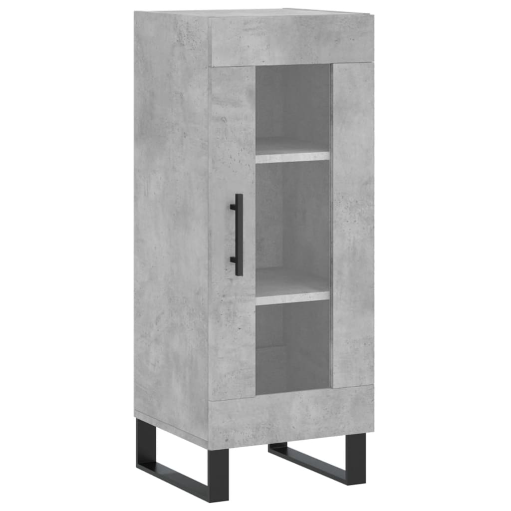 Buffet haut Gris béton 34,5x34x180 cm Bois d'ingénierie