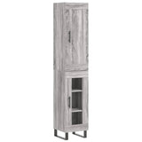 Buffet haut Sonoma gris 34,5x34x180 cm Bois d'ingénierie