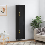 High sideboard Black 34.5x34x180 cm Engineered wood