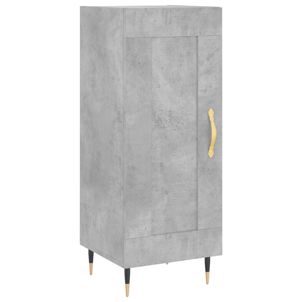 Buffet haut Gris béton 34,5x34x180 cm Bois d'ingénierie