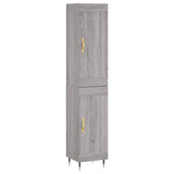 Buffet haut Sonoma gris 34,5x34x180 cm Bois d'ingénierie