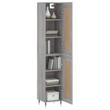 Buffet haut Sonoma gris 34,5x34x180 cm Bois d'ingénierie