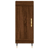 Buffet haut Chêne marron 34,5x34x180 cm Bois d'ingénierie