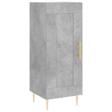 Buffet haut Gris béton 34,5x34x180 cm Bois d'ingénierie