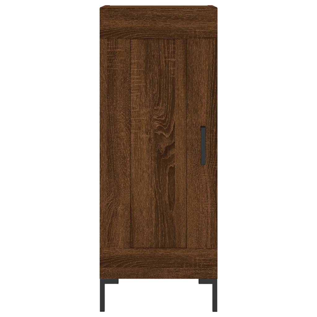 Buffet haut Chêne marron 34,5x34x180 cm Bois d'ingénierie