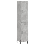 High sideboard Concrete gray 34.5x34x180 cm Engineered wood