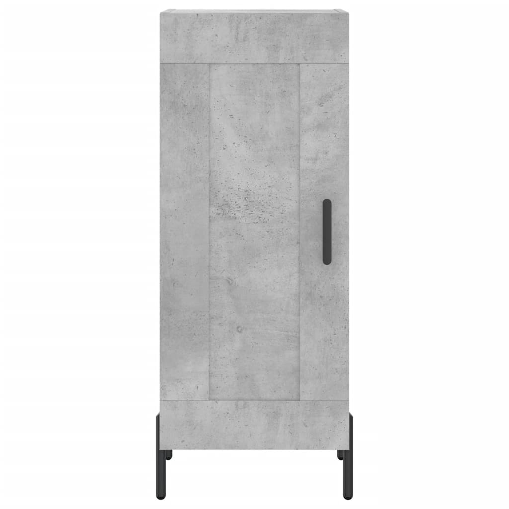 High sideboard Concrete gray 34.5x34x180 cm Engineered wood