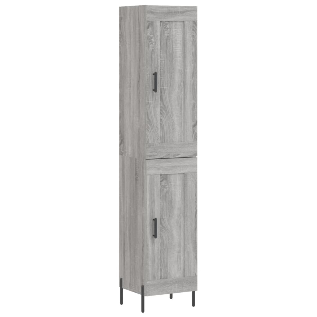 Buffet haut Sonoma gris 34,5x34x180 cm Bois d'ingénierie