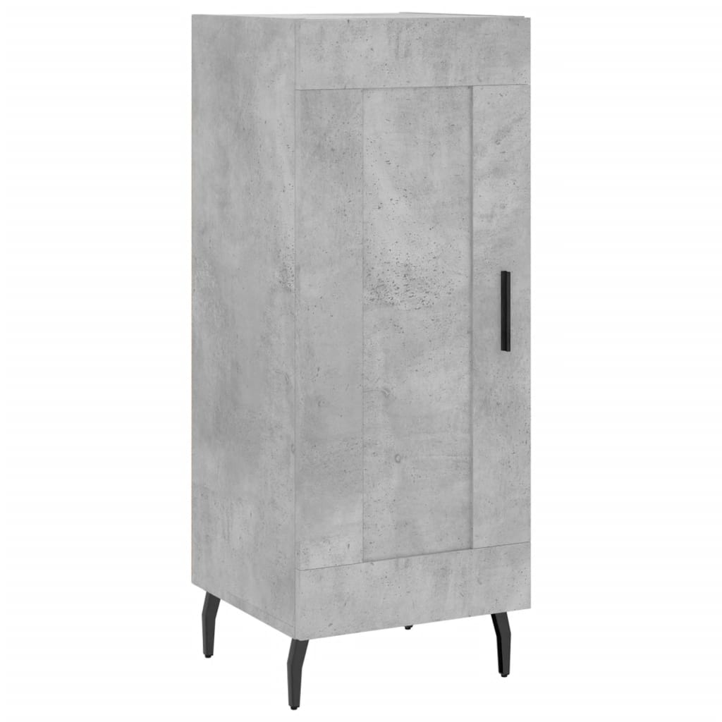 Buffet haut Gris béton 34,5x34x180 cm Bois d'ingénierie