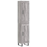 Buffet haut Sonoma gris 34,5x34x180 cm Bois d'ingénierie