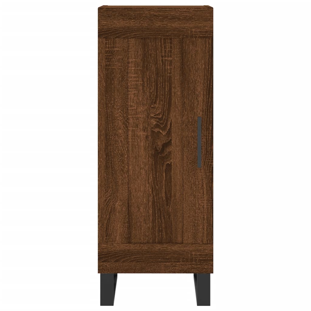 Buffet haut Chêne marron 34,5x34x180 cm Bois d'ingénierie