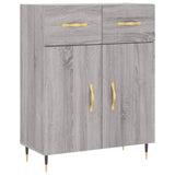 Buffet haut Sonoma gris 69,5x34x180 cm Bois d'ingénierie