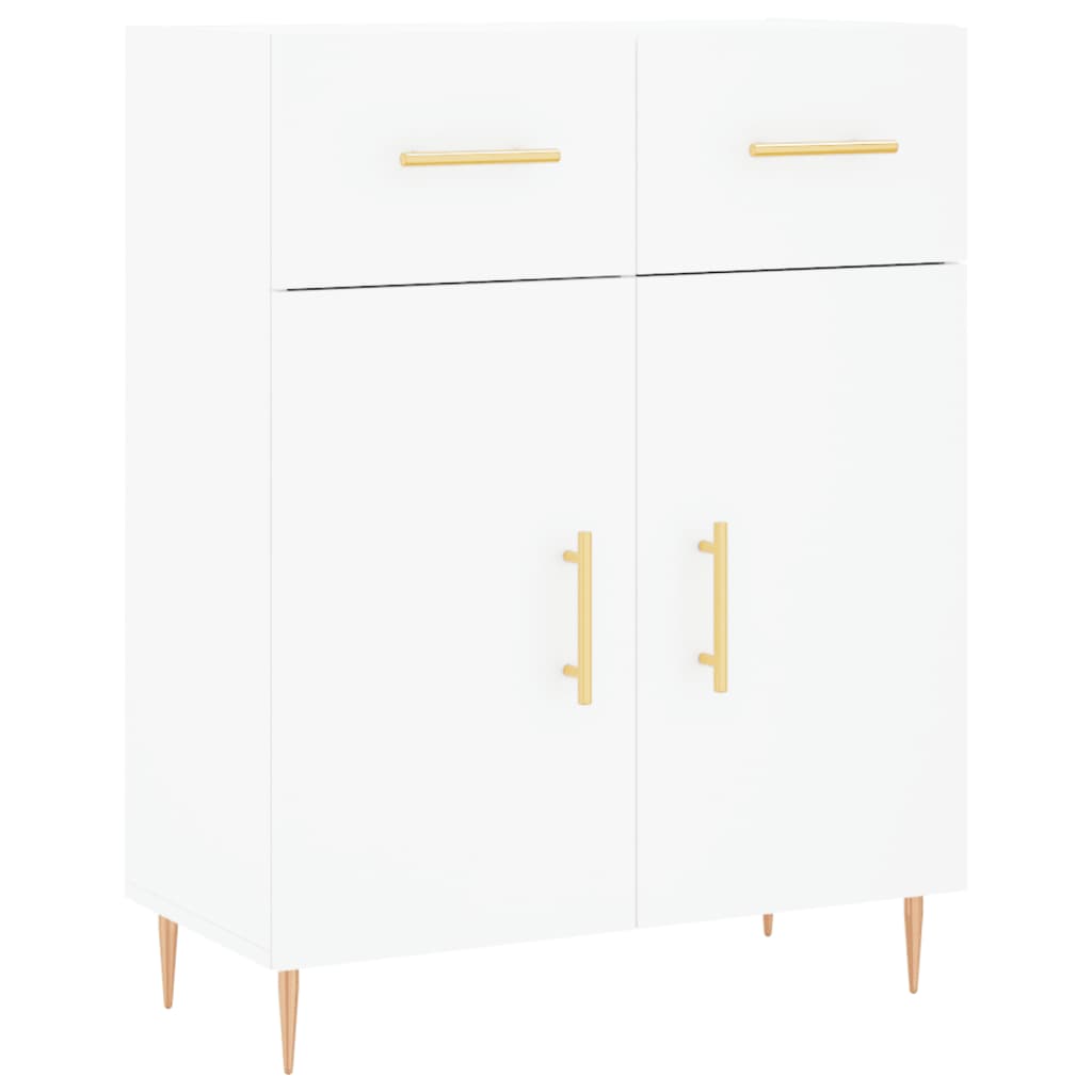 Buffet haut Blanc 69,5x34x180 cm Bois d'ingénierie