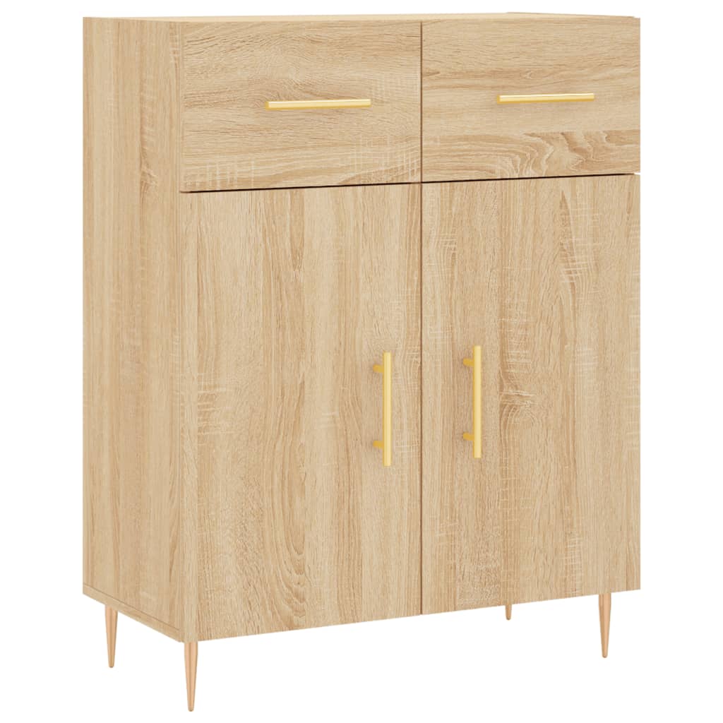 High sideboard Sonoma oak 69.5x34x180 cm Engineered wood