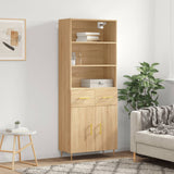 High sideboard Sonoma oak 69.5x34x180 cm Engineered wood