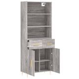 Buffet haut Sonoma gris 69,5x34x180 cm Bois d'ingénierie