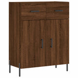 High sideboard Brown oak 69.5x34x180 cm Engineered wood