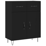 Hohes Sideboard Schwarz 69,5x34x180 cm Holzwerkstoff