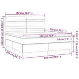 Sommier à lattes de lit avec matelas Taupe 180x200 cm Tissu
