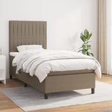 Sommier à lattes de lit avec matelas Taupe 80x200 cm Tissu