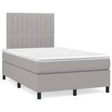 Sommier à lattes de lit avec matelas Gris clair 120x200cm Tissu